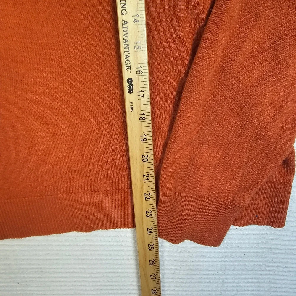 Blair Burnt Orange Mock Neck Sweater Womens 2XL PT Acrylic Knit Pullover 604426